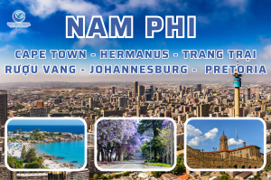 Hà Nội – Cape Town – Thị Trấn Hermanus – Trang Trại Rượu Vang – Johannesburg – Thủ Đô Pretoria – Khu Bảo Tồn Động Vật Hoang Dã 8 Ngày 7 Đêm
